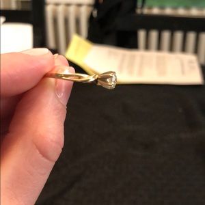 Old .53 carat diamond wedding ring w/ band